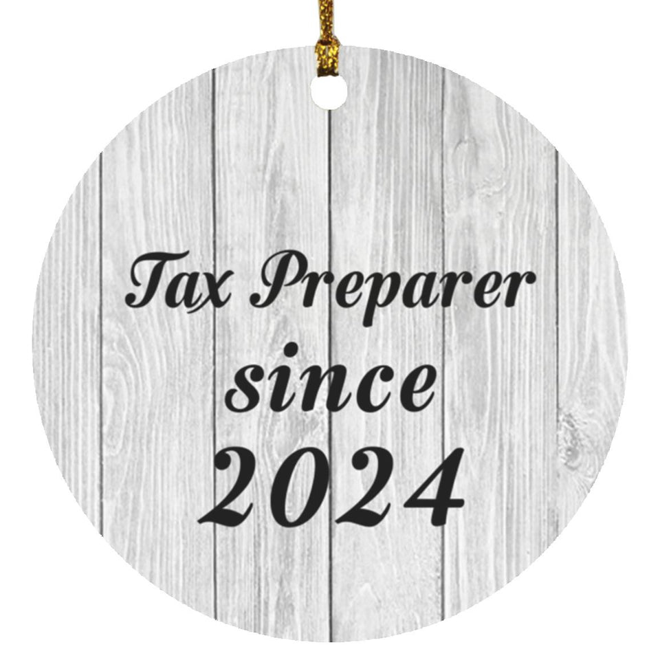 Tax Preparer Since 2024 - Circle Ornament F