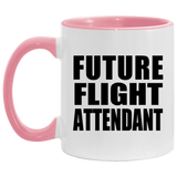 Future Flight Attendant - 11oz Accent Mug Pink