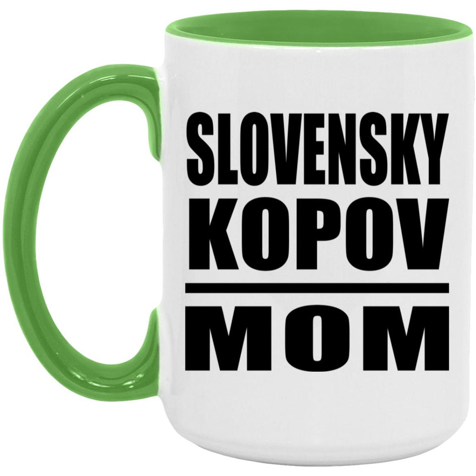 Slovensky Kopov Mom - 15oz Accent Mug Green