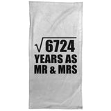 82nd Anniversary Square Root of 6724 Years As Mr & Mrs - Hand Towel