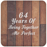 64th Anniversary 64 Years Of Being Mr Perfect - Drink Coaster E