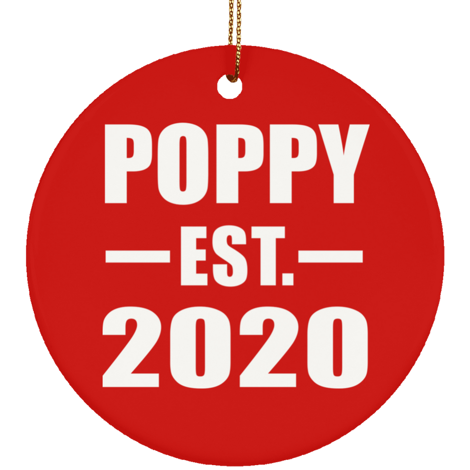 Poppy Established EST. 2020 - Circle Ornament