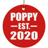 Poppy Established EST. 2020 - Circle Ornament