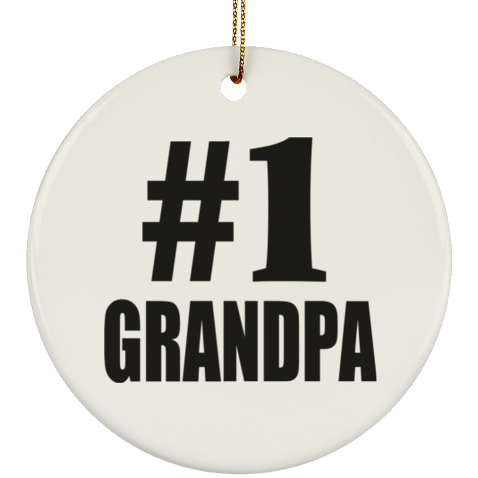 Number One #1 Grandpa - Circle Ornament