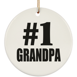 Number One #1 Grandpa - Circle Ornament