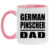 German Pinscher Dad - 11oz Accent Mug Pink