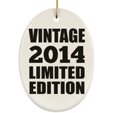 10th Birthday Vintage 2014 Limited Edition - Oval Ornament