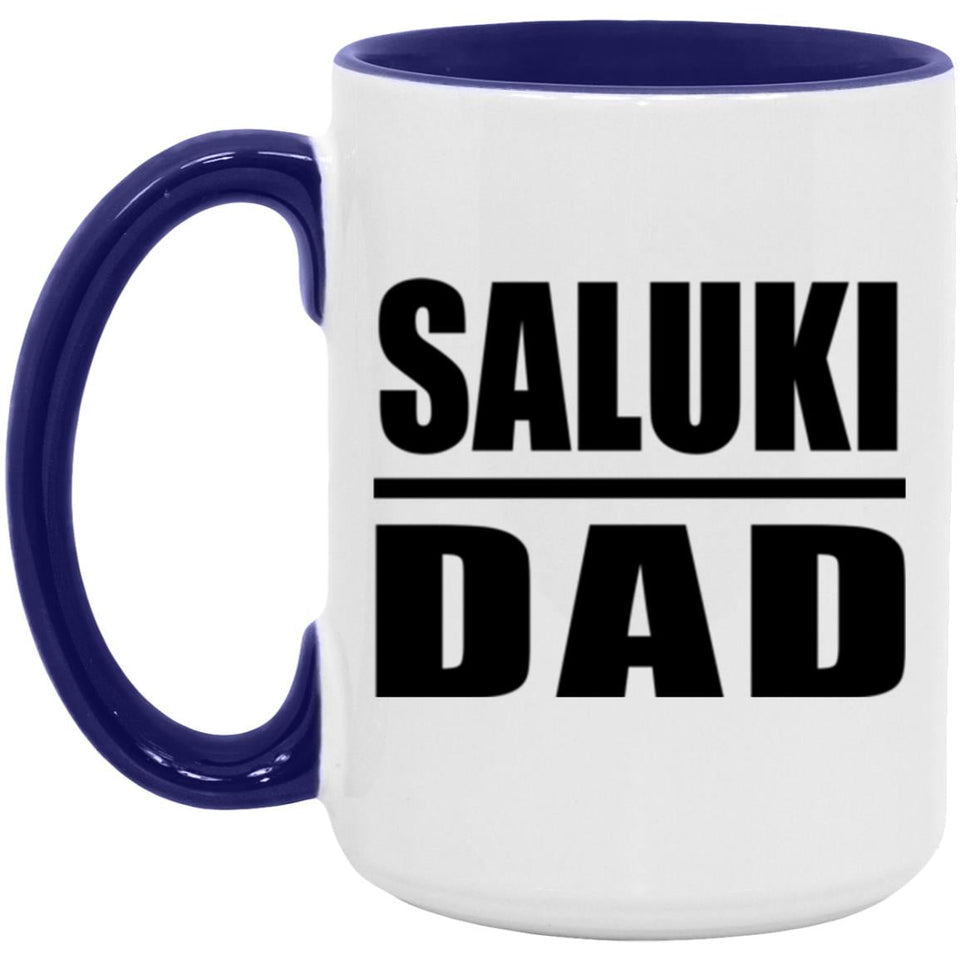 Saluki Dad - 15oz Accent Mug Purple
