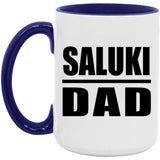 Saluki Dad - 15oz Accent Mug Purple