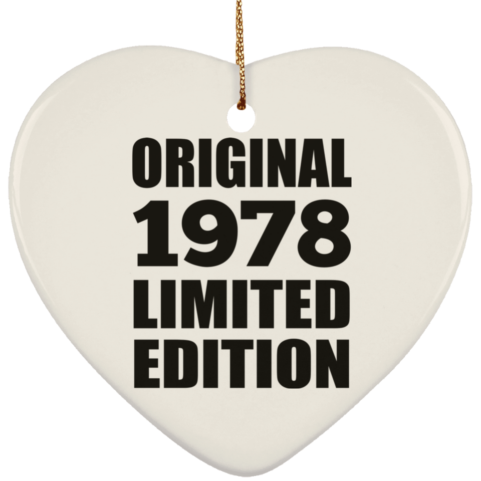 46th Birthday Original 1978 Limited Edition - Heart Ornament