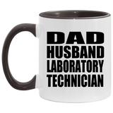 Dad Husband Laboratory Technician - 11oz Accent Mug Black