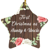 First Christmas As Aunty & Uncle - Star Ornament A