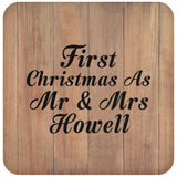 First Christmas As Mr & Mrs Howell - Drink Coaster C