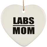 Labs Mom - Heart Ornament