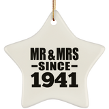 83rd Anniversary Mr & Mrs Since 1941 - Star Ornament