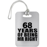 68th Anniversary 68 Years Of Being Mr Right - Luggage Bag Tag