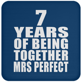 7th Anniversary 7 Years Of Being Mrs Perfect - Drink Coaster