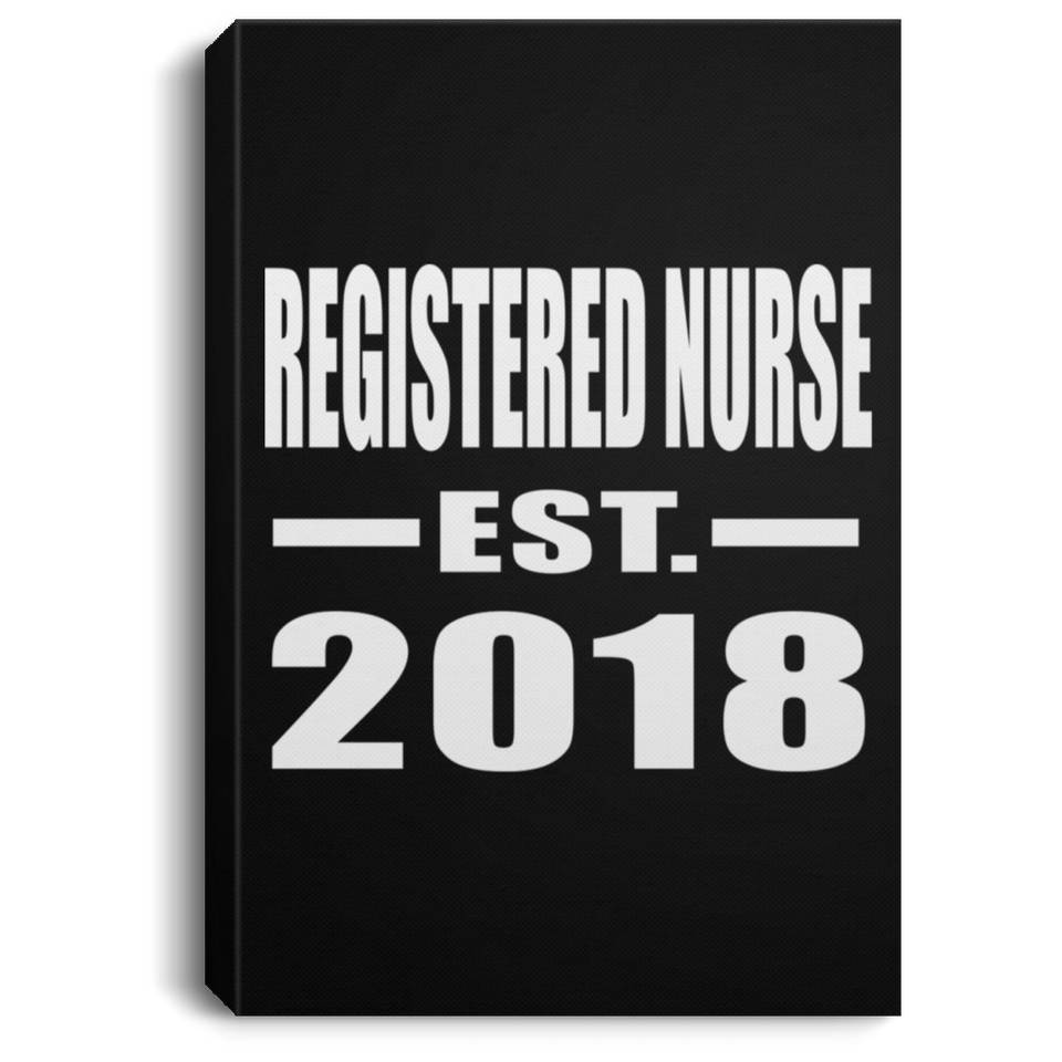 Registered Nurse Established EST. 2018 - Canvas Portrait
