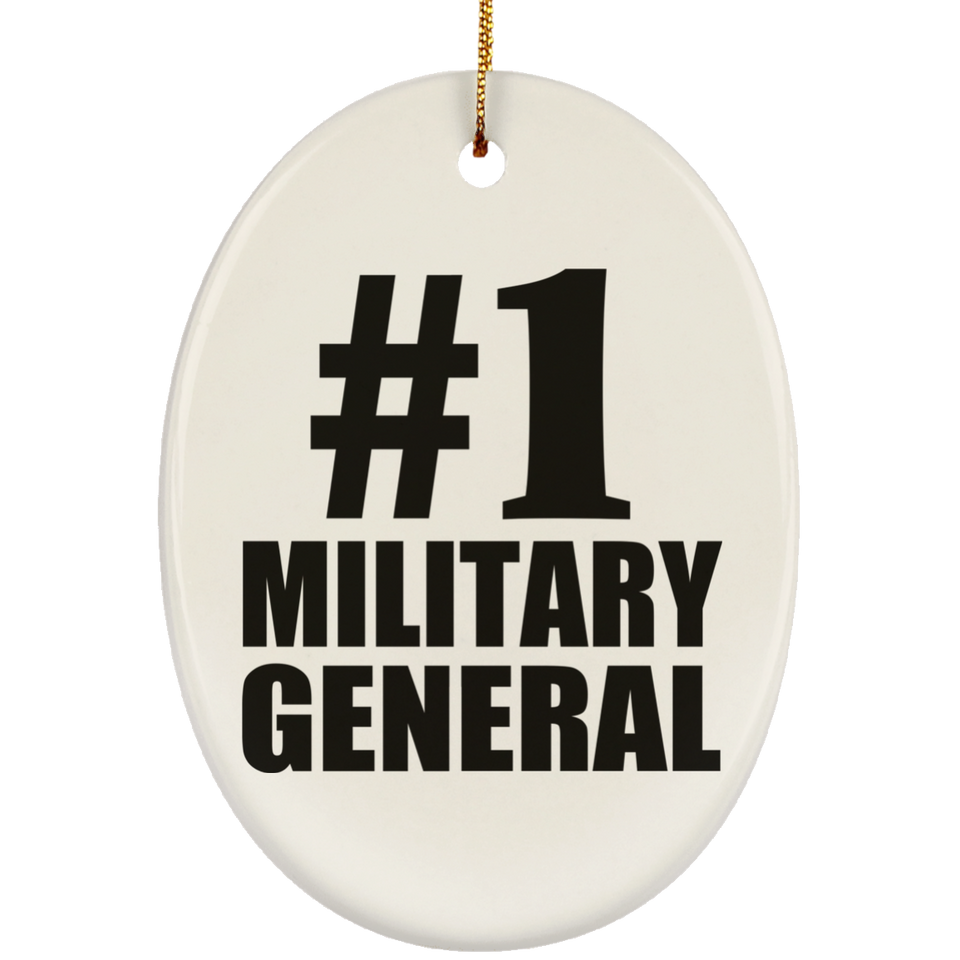 Number One #1 Military General - Oval Ornament