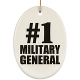 Number One #1 Military General - Oval Ornament