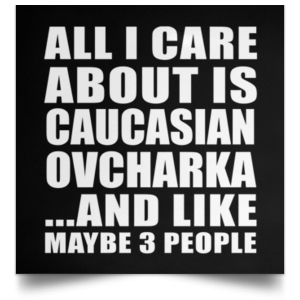 All I Care About Is Caucasian Ovcharka - Poster Square