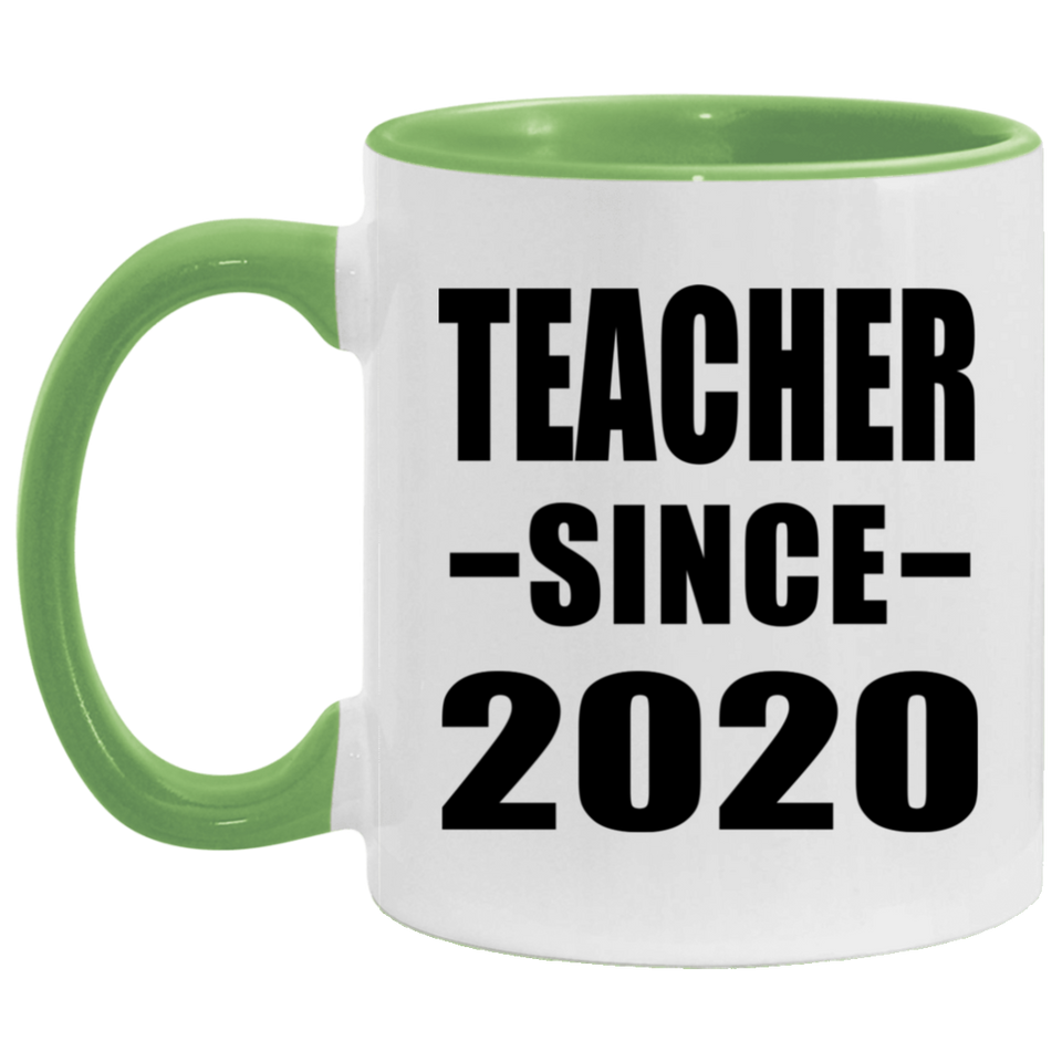 Teacher Since 2020 - 11oz Accent Mug Green