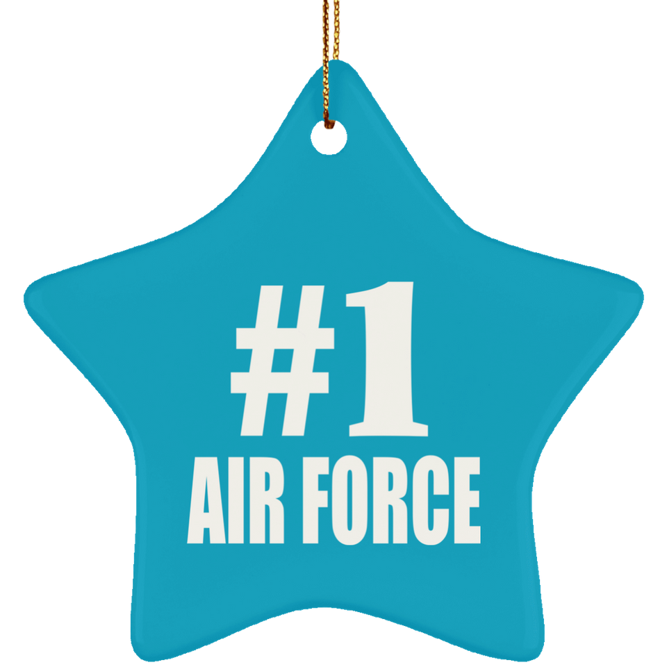 Number One #1 Air Force - Star Ornament