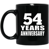 54th Anniversary 54 Years - 11 Oz Coffee Mug Black