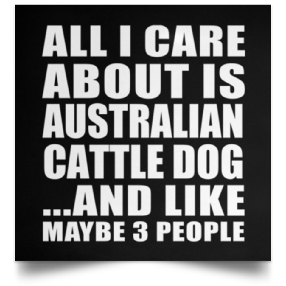All I Care About Is Australian Cattle Dog - Poster Square
