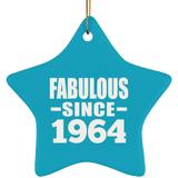 60th Birthday Fabulous Since 1964 - Star Ornament
