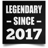 7th Birthday Legendary Since 2017 - Poster Square