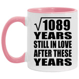 33rd Anniversary Square Root of 1089 Years Still In Love - 11oz Accent Mug Pink