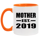 Mother Established EST. 2019 - 11oz Accent Mug Orange