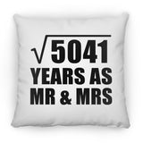 71st Anniversary Square Root of 5041 Years As Mr & Mrs - Throw Pillow