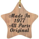 47th Birthday Made In 1977 All Parts Original - Star Ornament C