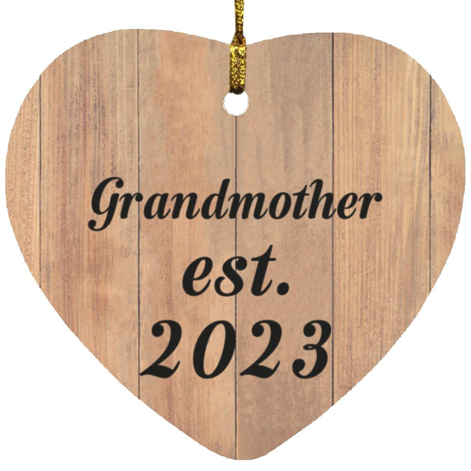 Grandmother Established EST. 2023 - Heart Ornament C