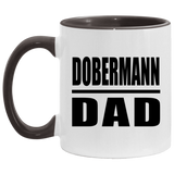 Dobermann Dad - 11oz Accent Mug Black