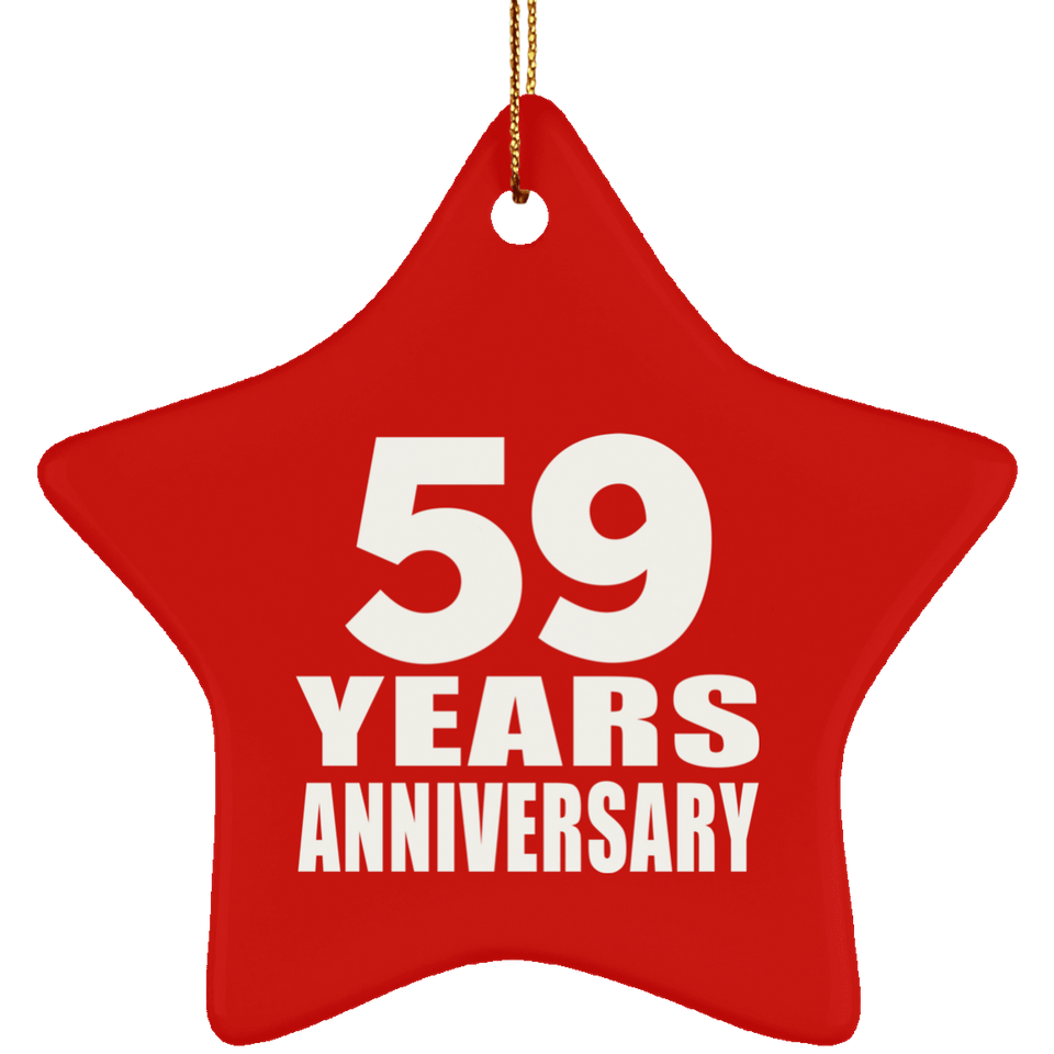 59th Anniversary 59 Years - Star Ornament