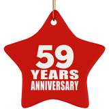 59th Anniversary 59 Years - Star Ornament