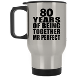 80th Anniversary 80 Years Of Being Mr Perfect - Silver Travel Mug