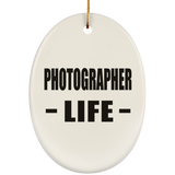 Photographer Life - Oval Ornament