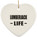 Lumberjack Life - Heart Ornament