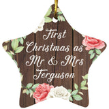 First Christmas As Mr & Mrs Ferguson - Star Ornament A