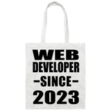 Web Developer Since 2023 - Tote Bag White