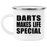 Darts Makes Life Special - 12oz Camping Mug