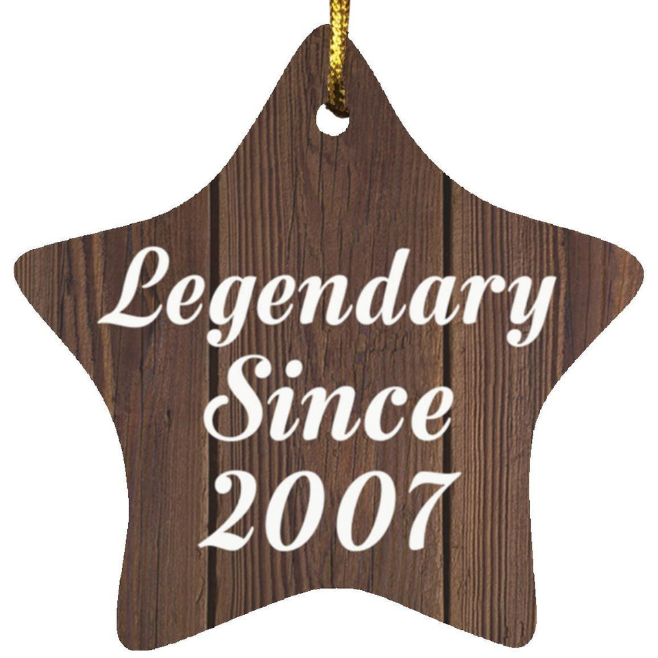 17th Birthday Legendary Since 2007 - Star Ornament D