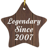 17th Birthday Legendary Since 2007 - Star Ornament D