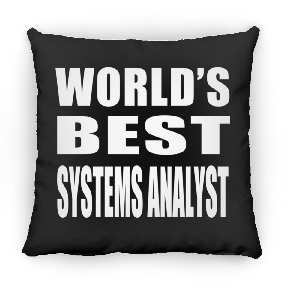 World's Best Systems Analyst - Throw Pillow Black