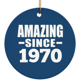 54th Birthday Amazing Since 1970 - Circle Ornament