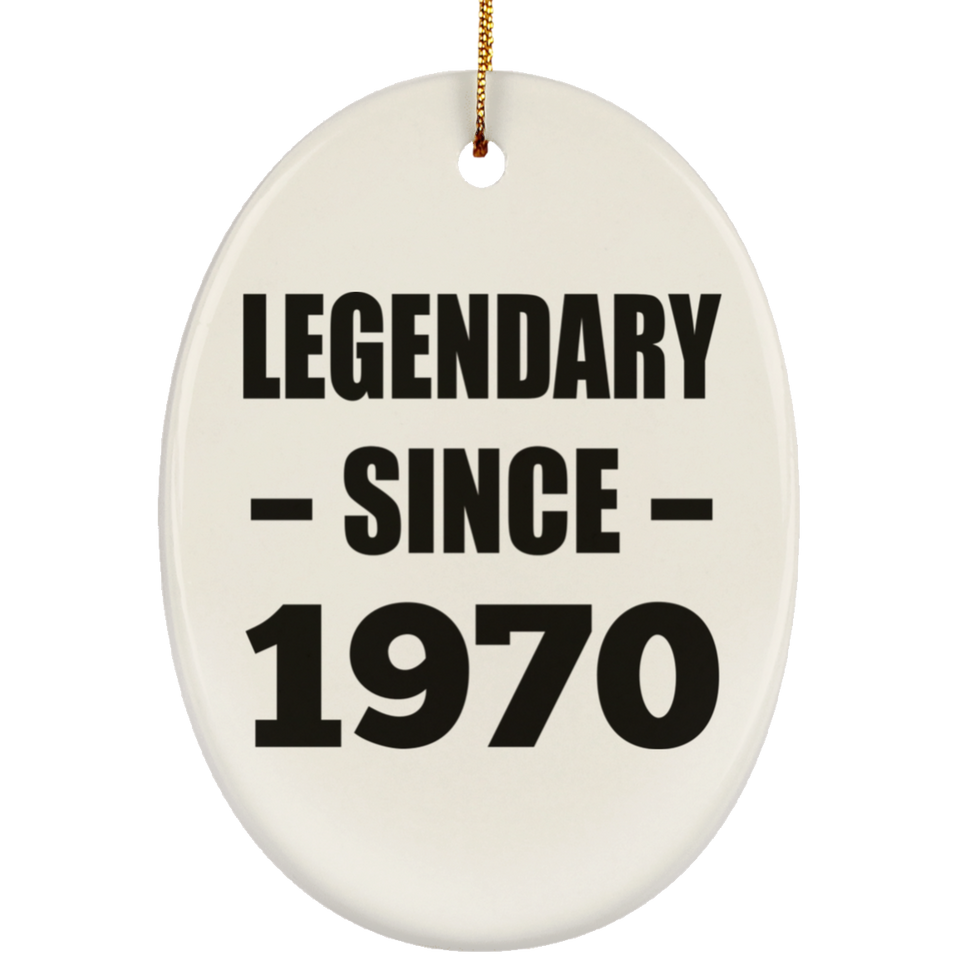 54th Birthday Legendary Since 1970 - Oval Ornament